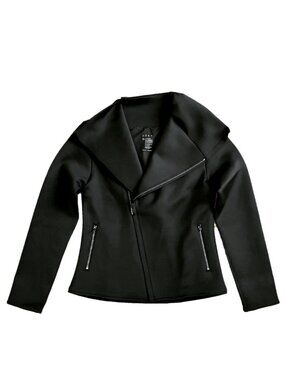 ADAY Up In The Air Jacket Black NWT XS Recycled Scuba Asymmetric Zip